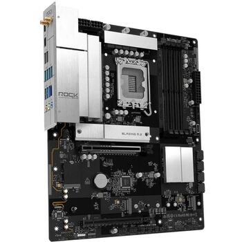 Asrock Mātesplate B860 ROCK WIFI 7, 8+1+1+1+1 jaudas fāzes, 4 x DDR5 DIMM, 1 PCIe 5.0 x16, 1 HDMI, 7.1 CH audio, 802.11be Wi-Fi 7 (B860 ROCK WIFI 7)