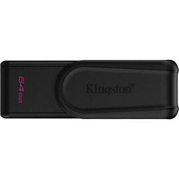 Kingston DataTraveler Exodia S DTXS/64GB, 64 GB, USB Type-A, USB 3.2 Gen 1, melns, 1 pc(s), saderīgs ar Windows, macOS, Linux (DTXS/64GB)