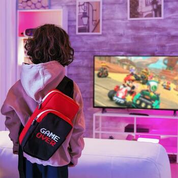 Subsonic Ceļojumu soma Nintendo Switch SA5714, Sarkans / melns, Siksna, Nintendo Switch, Switch OLED, Switch Lite aizsardzība (SA5714)