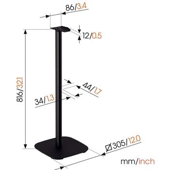Vogels подставка SFS 4133, 4.5кг, черный, для Sonos Era 300, напольная подставка (8151330)