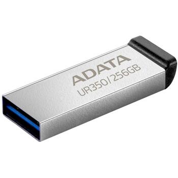 Adata USB флеш-накопитель UR350-256G-RSR/BK 256 ГБ, USB 3.2 Gen 1, скорость чтения 100 МБ/с, металлический корпус (UR350-256G-RSR/BK)