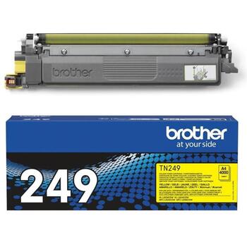 Brother Tonera kasetne TN249Y, 4000 lapas, dzeltena, lāzera, oriģinālā, augsta ienesība, saderīga ar HL-L8240CDW, MFC-L8390CDW (TN249Y)