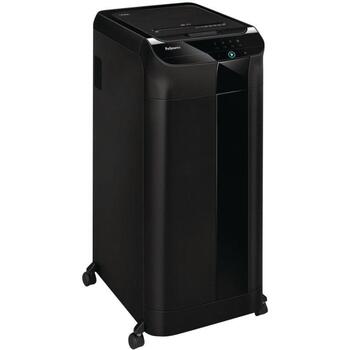 Fellowes Шредер AutoMax 550C, 3.35 м/мин, черный, 4 x 38 мм, 83 л, P-4, авто-подача, режим сна (4963101)