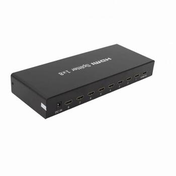 Sbox HDMI сплиттер HDMI-8, 1 x HDMI F, 8 x HDMI F, 5 VDC, 10 W, 250 Mhz, 1080p/1920x1200 при 60Hz, 4K/3840x2160 при 30Hz (HDMI-8)