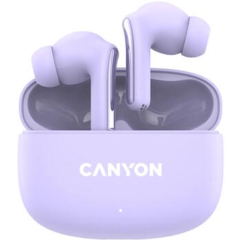 Беспроводные TWS наушники с Bluetooth соединением OnGo 9 Фиолетовые CNS-TWS9P CANYON (CNS-TWS9P)
