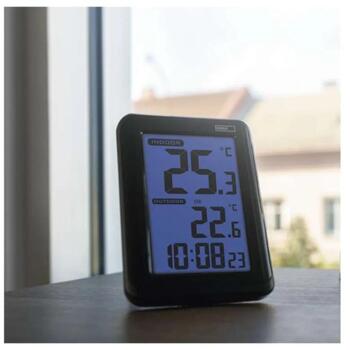 Emos Цифровой термометр E8636, от 0°C до +50°C, от -30°C до +50°C, 50m, 2x1,5V AAA, будильник, беспроводной (E8636)