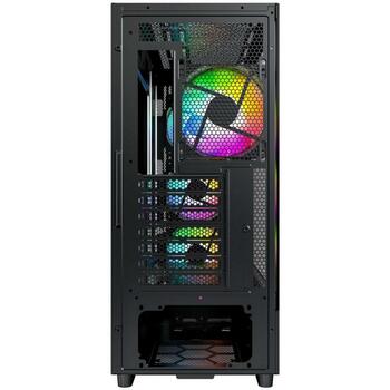Montech Kaste X5 (B), Midi Tower, 1xUSB 3.0, 3x140mm priekšējie ventilatori, 1x120mm aizmugurējais ventilators, RGB (X5 (B))