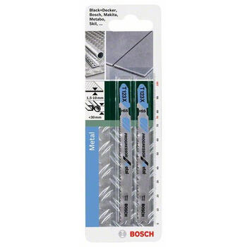 Figūrzāģa asmeņi metālam, HSS, 100 mm, T 123 XF, 2609256735, BOSCH (2609256735)