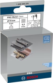 Metāla suka urbjmašīnai D 70 mm, 1 gab., Urbjmašīnām/skrūvgriežiem, triecienurbjmašīnām/triecienskrūvgriežiem PRO METAL CLEAN STIEPĻU SUKA, 1609200270, BOSCH (1609200270)