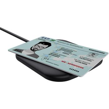 Trust считыватель смарт-карт 24736 USB 2.0, 0.6 м, черный, 36 г, 3.0 DNIe, для помещений, CE, бесконтактные платежи (24736)