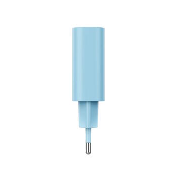 Kompakts sienas USB lādētājs ar 30 W maksimālo jaudu un 1×PD USB C portu OnCharge 30CL Max Power 30W EU Zils CNE-CHA30CLLBL CANYON (CNE-CHA30CLLBL)