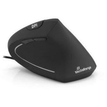 Mediarange USB оптическая мышь MROS230, 6 кнопок, 2400 DPI, 1.7м кабель, эргономичная, черная (MROS230)