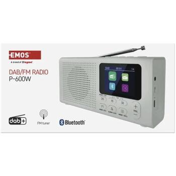 Emos Портативное радио E0091, DAB/DAB+/FM, 337г, 10м Bluetooth, 50мм динамик, 2,4 дюйма TFT экран, AA батареи (E0091)