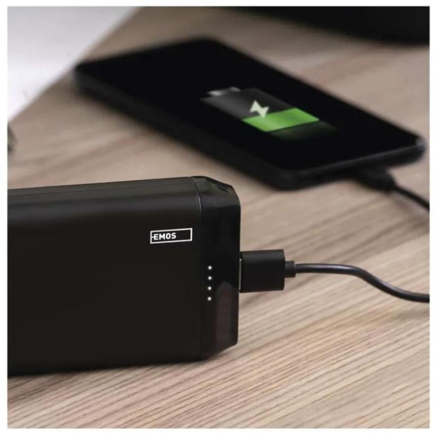 Emos Внешний аккумулятор Powerbank B0527B, 20000 мАч, 10 Вт, 3 USB выхода, ABS пластик, LED индикатор (B0527B)