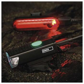 Emos LED аккумуляторный велосипедный фонарь P3923, 90 lm, 500 mAh, 3/4 режима освещения, время зарядки 1 ч (P3923)