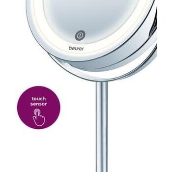 Beurer kosmētiskais spogulis BS55, 13 cm, 7x palielinājums, LED, skārienjutīgs sensors, regulējama gaisma (BS55)