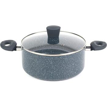 Russell Hobbs Katls RH008491EU7, 24cm, alumīnijs, 11cm, zils marmors, ar vāku, indukcijai piemērots (RH008491EU7)