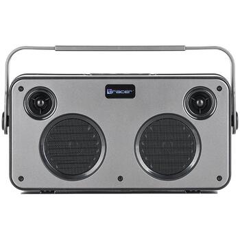 Tracer Портативная Bluetooth колонка TRAGLO47816, 24W, 360мин, 2x66мм драйверы, FM радио, AUX, USB-C, MicroSD, LED подсветка (TRAGLO47816)