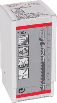 100 figūrzāģa asmeņi T 244 D, Figūrzāģiem FIGŪRZĀĢA ASMENS T 244 D SPEED FOR WOOD, 2608637881, BOSCH (2608637881)