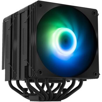 Zalman процессорный кулер CNPS15X BP ARGB BLACK, 285W, 6 тепловых трубок, вентилятор 120x120x25мм, 600-2000 об/мин, PWM (CNPS15X BP ARGB BLACK)