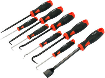 Yato Āķu komplekts YT-08426, 162mm, 240mm, 40Cr, 8 āķi, skrāpis, PP, TPR, 45°, 90°, 135°, 180° (YT-08426)
