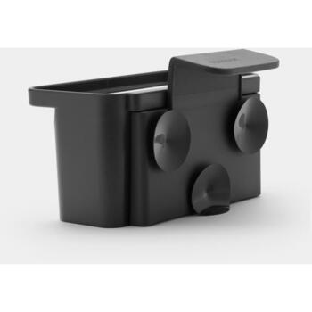 Brabantia virtuves piederumu organizators 302466, 12,8cm, 10,5cm, 17,1cm, tumši pelēks, piesūcekņi, mazgājams trauku mašīnā (302466)