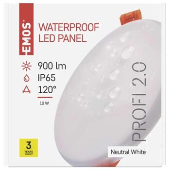 Emos LED светильник VIXXO ZV1132, 10 W, 900 lm, 220–240 V, IP65, 125 mm, нейтральный белый, алюминий (ZV1132)