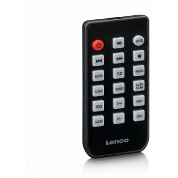 Lenco MC-030BK Микро музыкальная система, 10 Вт, 2.0, Bluetooth 5, 10 м, CD, USB, MP3, FM, 30 станций, AUX, LED, черный (MC-030BK)