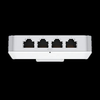 Wi Fi 6 sienā montējams piekļuves punkts ar 4× GbE RJ45 1× PoE in + 1× PoE out līdz 5.3 Gb s kopējā datu caurlaidspēja 300+ ierīču atbalsts UniFi6 In Wall U6 IW Balts Ubiquiti (U6-IW)