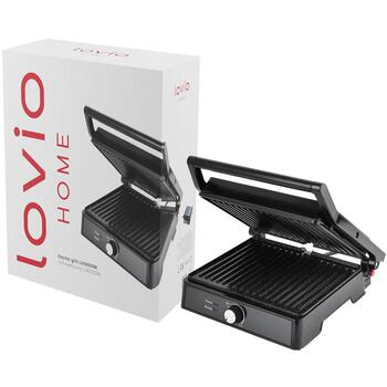 Lovio Гриль LVEG001BK, 2000W, 2x290x240mm, 180° открытие, защита от перегрева, нескользящие ручки (LVEG001BK)