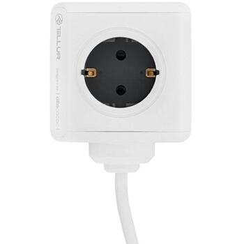 Tellur Удлинитель TLL151111, 4 розетки, 2xUSB, 1.5m, 60W, защита безопасности, алюминий (TLL151111)