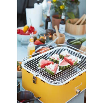 Barbecook Carlo угольный настольный гриль для готовки на улице 38.5x28.5см вентилятор регулировка воздуха 44x33x21см BC-CHA-1016 Yellow Sunshine (BC-CHA-1016)