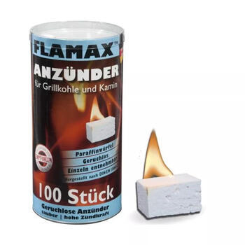 Flamax Parafīna aizdedzināšanas kubiņi 1318116, 100g, FSC, ekoloģiski, grilam, ugunskuram (1318116)