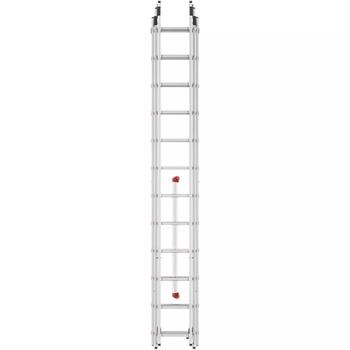 HAILO ProfiStep Combi 037312007, kombinējamās kāpnes, alumīnijs, 3x12 pakāpieni, 895cm, 150kg (037312007)