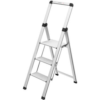 Hailo Selekta DK40 034343100, salokāms pakāpienu soliņš, 3 pakāpieni, alumīnijs, 150kg, 269cm (034343100)