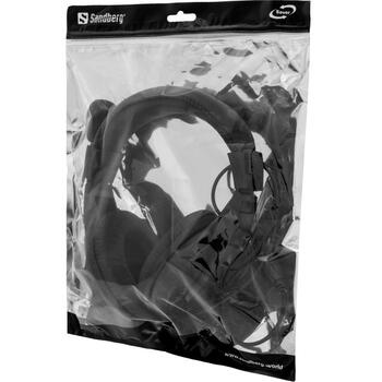Sandberg Vadu austiņas 325-27, 1.8m, USB A, 40mm, 20-20000Hz, 32Ω, daudzvirziena mikrofons, -42dB, pasīvā trokšņu slāpēšana (325-27)