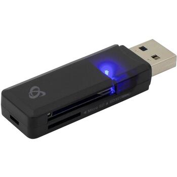 Sbox кардридер CR-01, USB 3.0, 5Gbps, 1xmicro SD, 1xSD/SDHC/SDXC (CR-01)