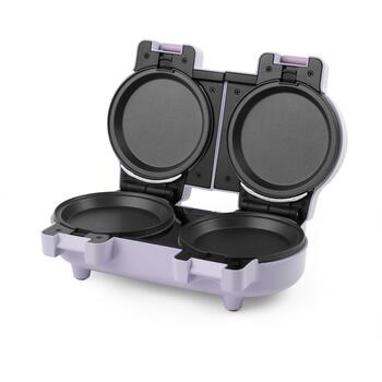Giles & Posner Двойной вафельный и закусочный аппарат EK5923GSPPVDE, 10x26,3x16,5см, 8 съемных пластин, антипригарное покрытие (EK5923GSPPVDE)