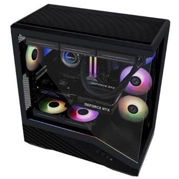Lian Li Корпус G99.V100RX.01, Midi Tower, черный, 3x 120mm боковых вентиляторов, 1x 120mm задний вентилятор, ARGB (G99.V100RX.01)
