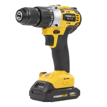 Powerplus POWX00850 аккумуляторный ударный дрель-шуруповёрт для сверления и закручивания 20V 60Nm 2x2.0Ah комплект 78 аксессуаров (POWX00850)