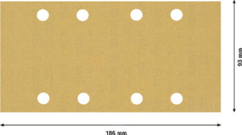 Slīppapīrs,kokam perf. 186x93,G120,50gab, Orbitālajām slīpmašīnām EXPERT C470 SMILŠPAPĪRS, 2608900939 BOSCH (2608900939)