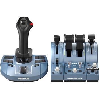 Thrustmaster джойстик TCA Captain Pack X Airbus Edition 4460217, USB, 4 оси, 31 кнопка, PC, Xbox Series X/S, черный, синий (4460217)