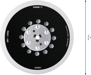 Slīpēšanas pamatne 150mm,Soft GET 75-150, Ekscentra slīpmašīnām EXPERT MULTIHOLE BALSTA DISKS, 2608900006, BOSCH (2608900006)