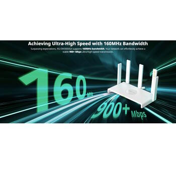 Ruijie RG-EW3000GX, двухдиапазонный Gigabit-роутер Wi-Fi 6, 3000Mbps, 2.4GHz 574Mbps, 5GHz 2402Mbps, 5x5dBi антенн, 2xWAN, 3xLAN (RG-EW3000GX)