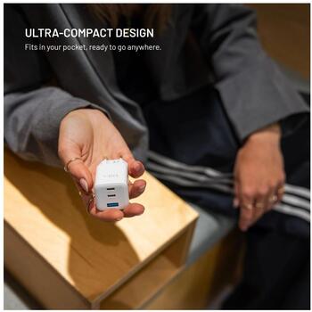 Fixed lādētājs FIXCG65M-2C1A-WH, 65W, 2x USB-C, USB-A, GaN, PD 3.0, PPS, balts (FIXCG65M-2C1A-WH)