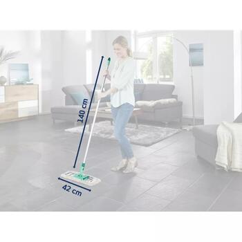 LEIFHEIT Profi XL micro duo 1055045, grīdas birste, 42cm, 140cm, 360° rotējoša, Click sistēma (1055045)