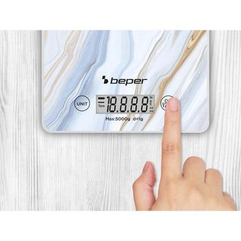 Beper Кухонные весы P102BIL001, 1г, 5кг, функция тарирования, автоматическое отключение, 1 батарея (P102BIL001)