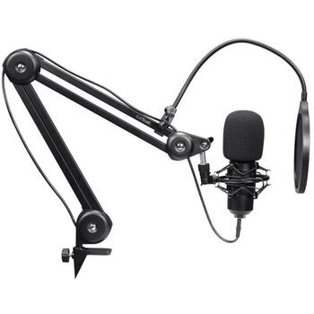 Trust Микрофон GXT 270 Emita II 25770, USB, 2.5 м, Черный, Конденсаторный, Металлический корпус, 1 капсула (25770)