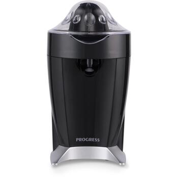 Progress Цитрусовый соковыжималка EK5882PVDE, 60W, черный, серебристый, сменные конусы, функция против капель (EK5882PVDE)