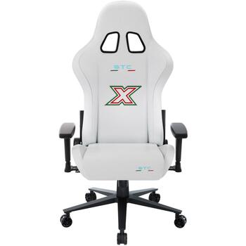 Onex Игровое кресло ONEX-STC-X-P-W, 125кг, 90°–135°, 65мм, 5 роликов, белый, эргономичное, металлический каркас, механизм бабочка (ONEX-STC-X-P-W)
